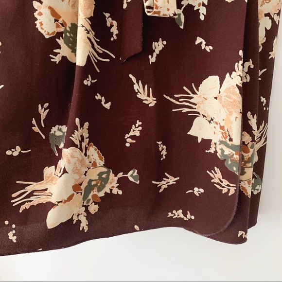 Aritzia Wilfred Burgundy Floral Dress - Size 2 - Picture 8 of 12